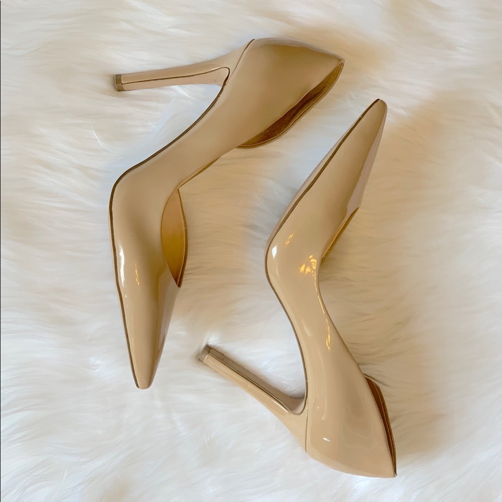 Jessica Simpson patent nude heels